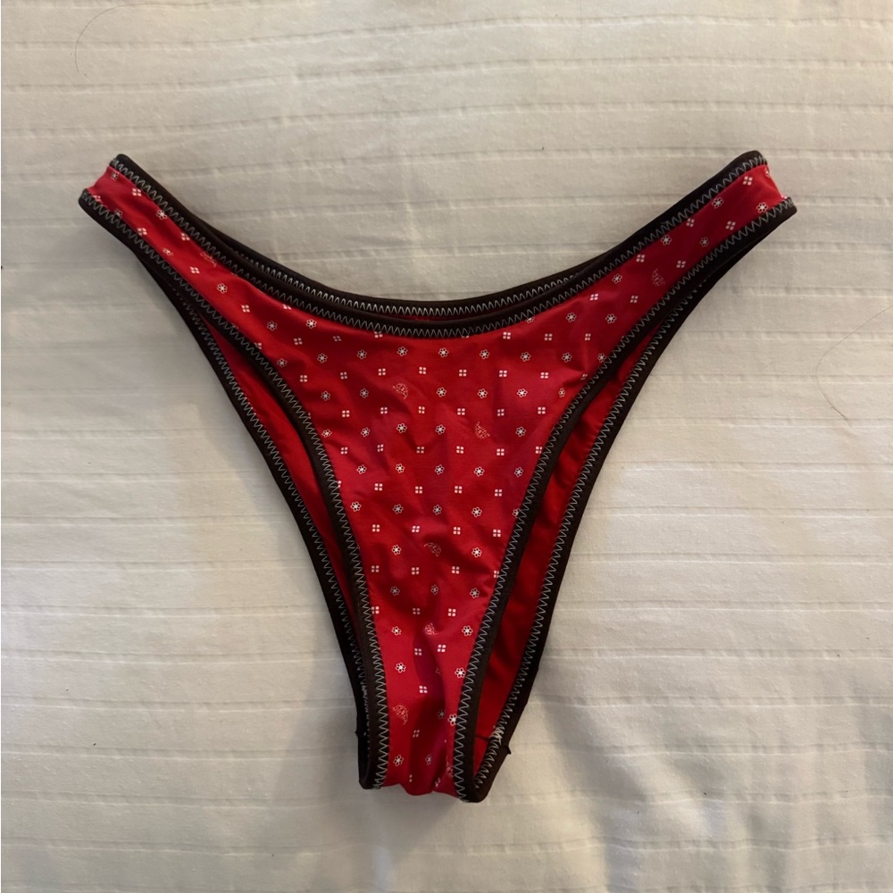 x BELLA HADID Dove Bikini Bottom  - Frankies Bikinis Size Small